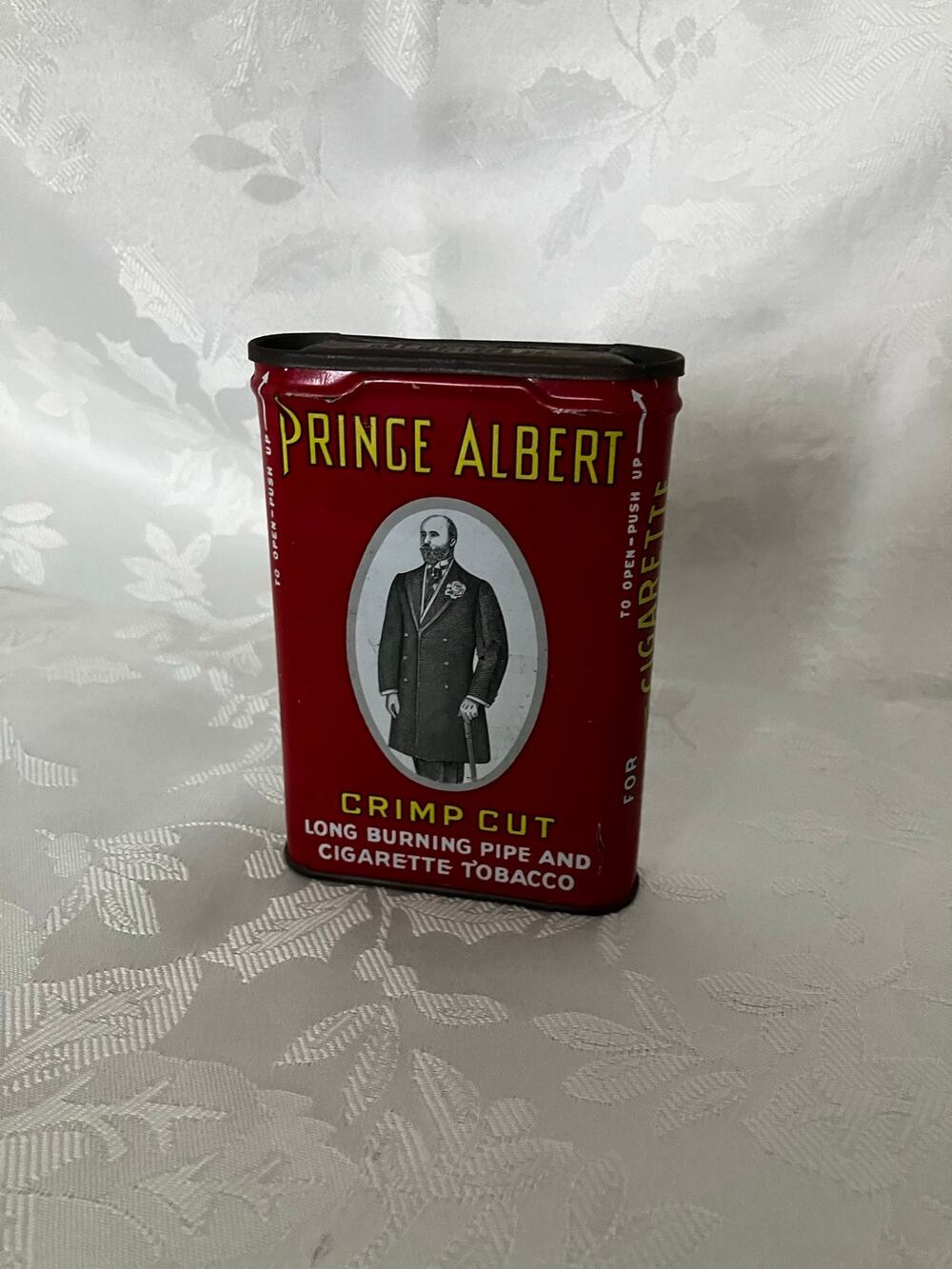 Vintage Prince Albert Tobacco Tin Red Pocket Can R.J. Reynolds Advertising